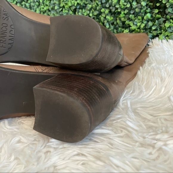 90’s Franco Sarto Brown Square Toe Boots - Picture 9 of 11